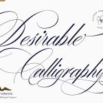 Desirable Calligraphy font fragment