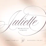Juliette Script font fragment