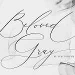 Beloved Gray font fragment