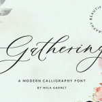 Gathering Script font fragment