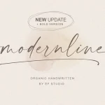 Modernline font fragment
