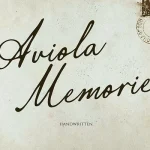 Aviola Memories font fragment