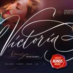 Victoria Script font fragment