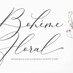Boheme Floral font fragment