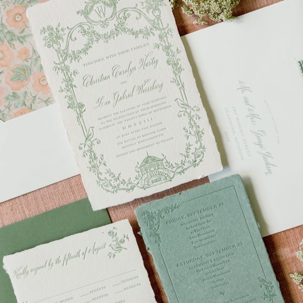 Elegant Wedding Invitation Suite Design
