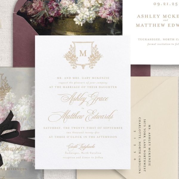 Wedding Invitation Suite for Ashley and Matthew