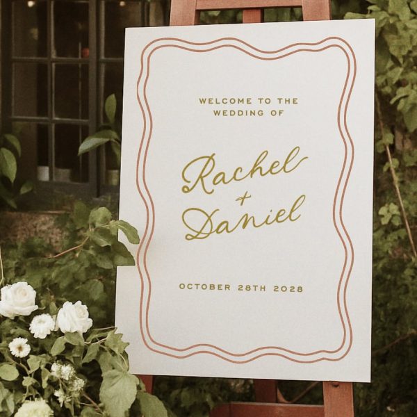 Wedding Sign for Elegant Outdoor Ceremony