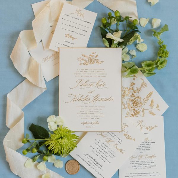 Wedding Invitation Suite with Floral Elegance