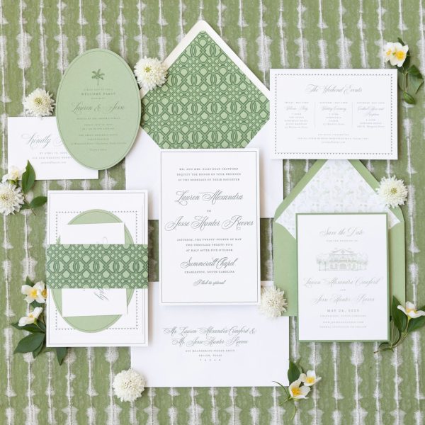 Elegant Wedding Invitations with Floral Design