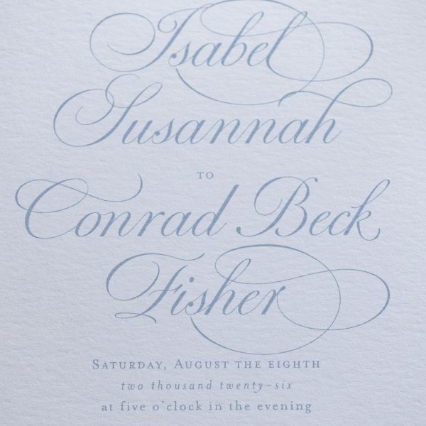 Wedding Invitation for Isabel and Conrad