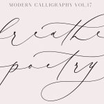 Breathe Poetry font fragment