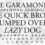 Adobe Garamond font fragment