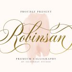 Robinsan-script font fragment