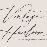 Vintage Heirloom font fragment