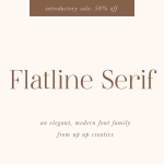 Flatline Serif font fragment