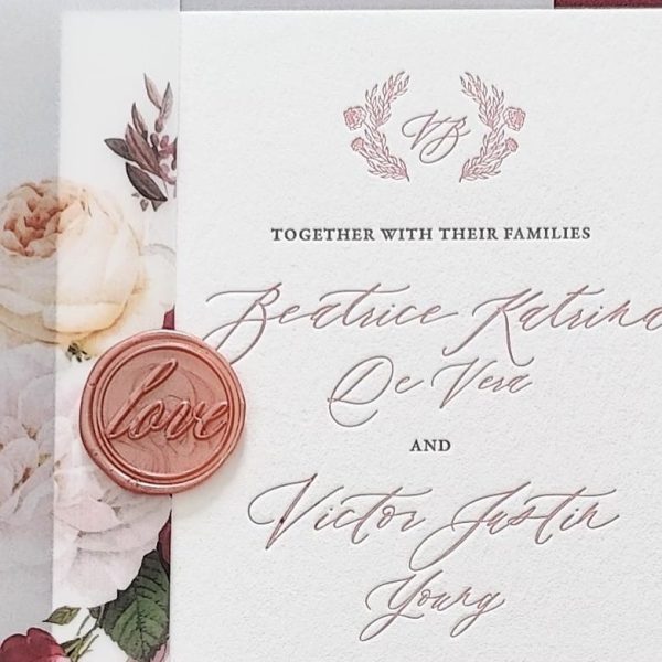 Elegant Floral Wedding Invitation Design