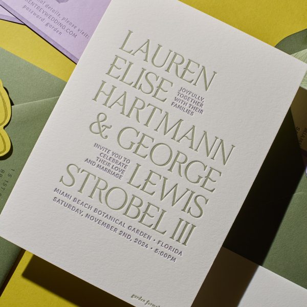 Elegant Wedding Invitation at Miami Beach