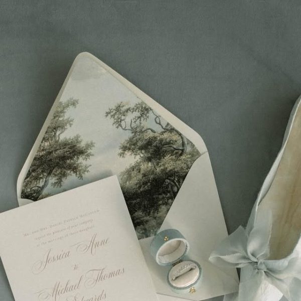 Elegant Wedding Invitation and Accessories