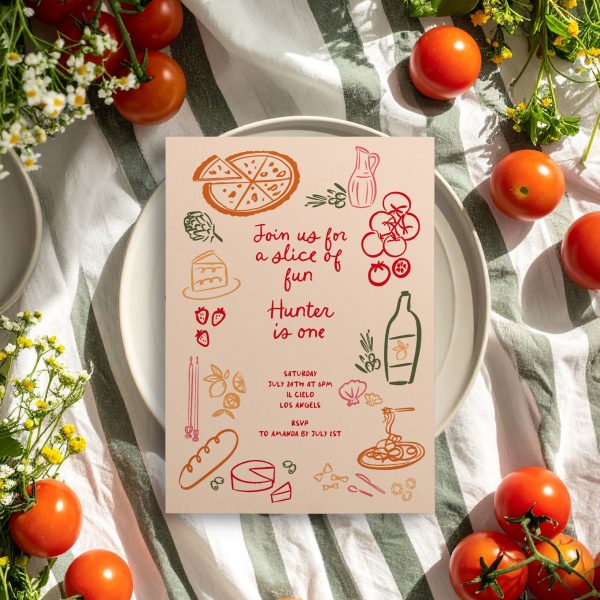Wedding Invitation with Rustic Tomato Theme