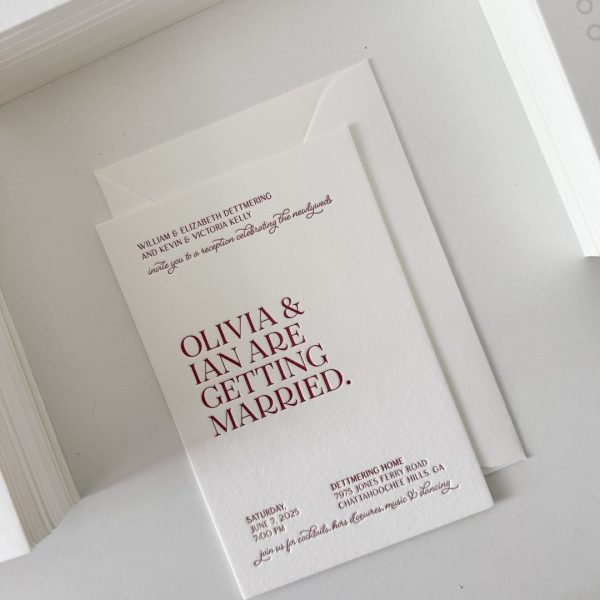 Elegant Wedding Invitation for Olivia & Ian
