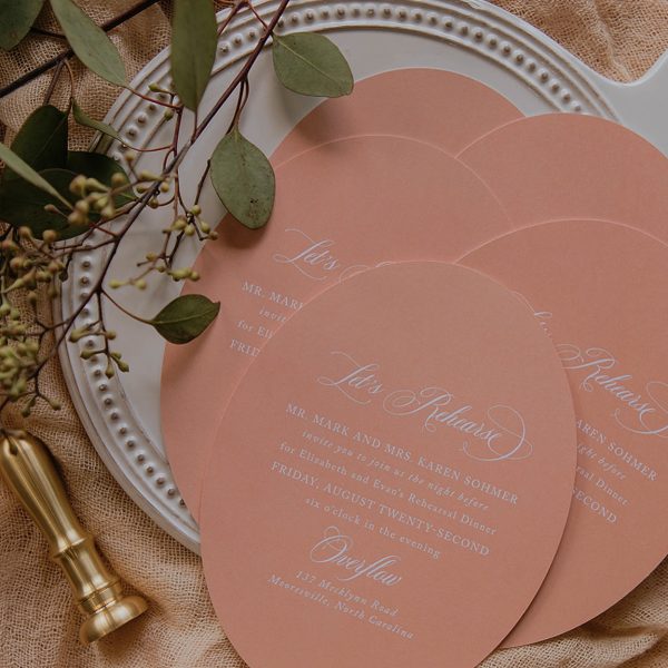 Wedding Invitations on Elegant Plate Display