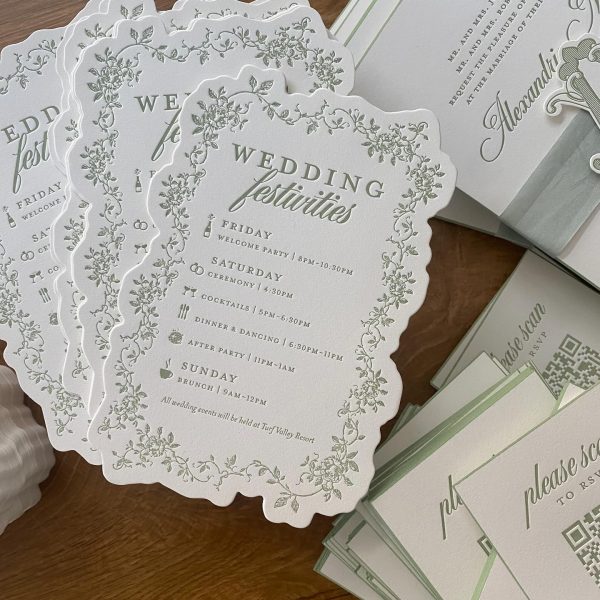 Elegant Wedding Invitations and RSVP Cards