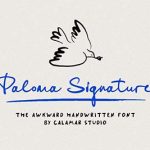 Paloma Signature font fragment