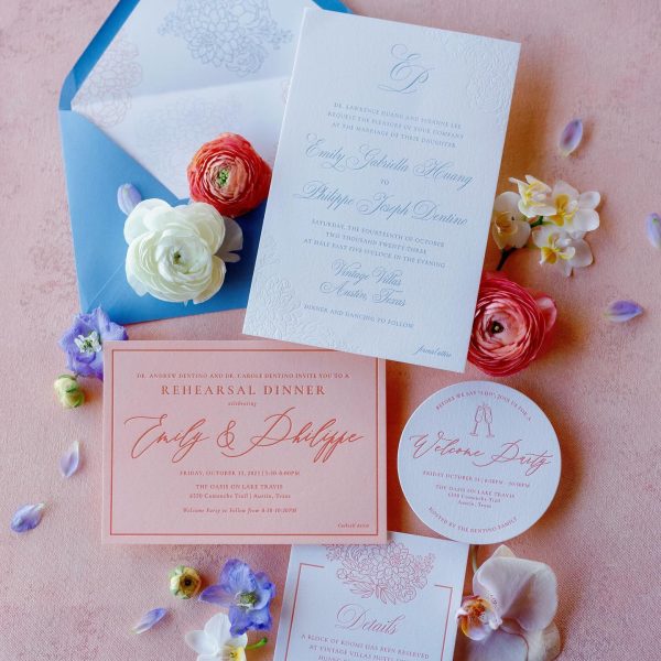 Wedding Invitation Suite with Floral Design