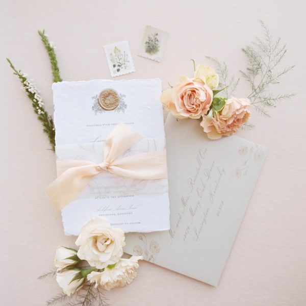 Elegant Wedding Invitation with Floral Details
