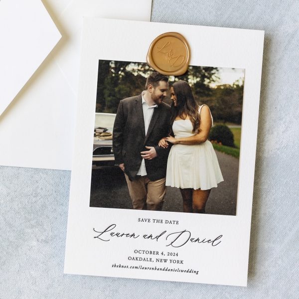 Wedding Save the Date Card with Couple Photo