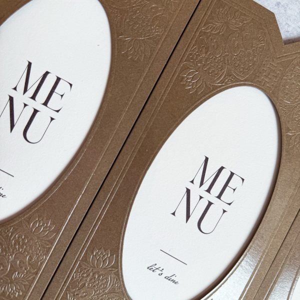 Wedding Menu with Elegant Floral Design