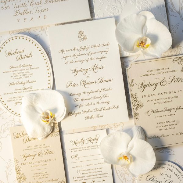 Wedding Invitations with Floral Accents