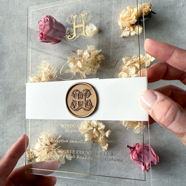 Elegant Wedding Invitation with Floral Accents