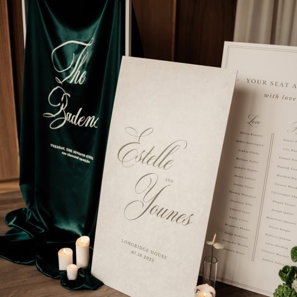 Wedding Signage for Estelle and Younes