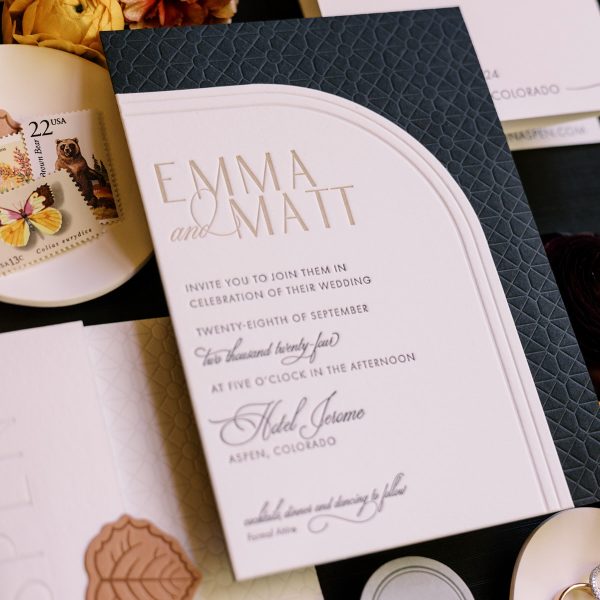Elegant Wedding Invitation for Emma and Matt