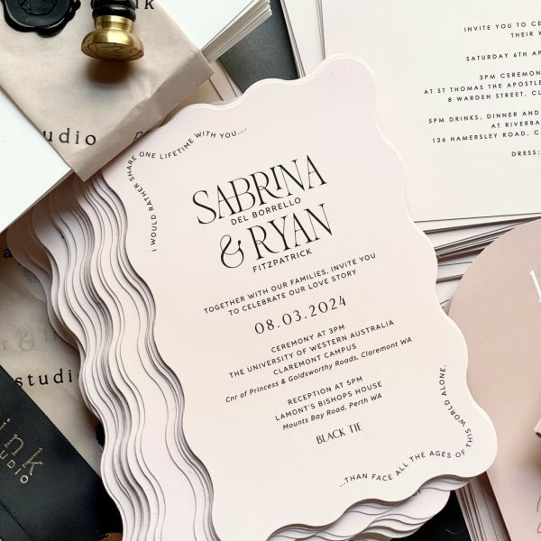 Elegant Wedding Invitations for Sabrina and Ryan