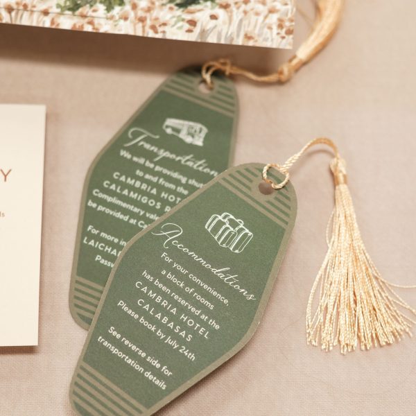 Wedding Itinerary and Hotel Details Tags