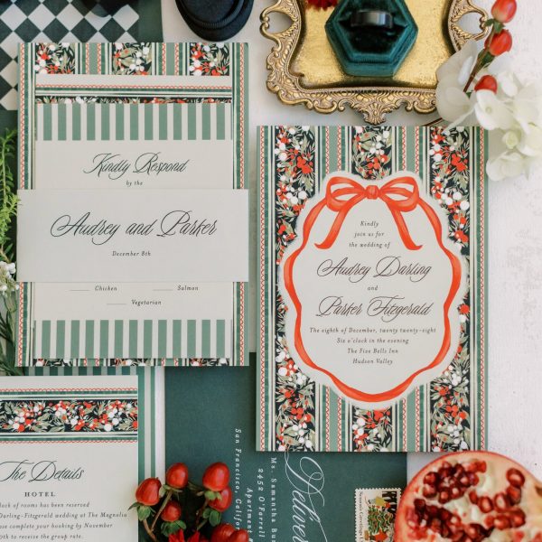 Elegant Wedding Invitations with Floral Design